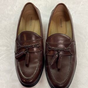 Dockers Leather Upper Tasseled Slip-On Loafer Shoe Size 8.5